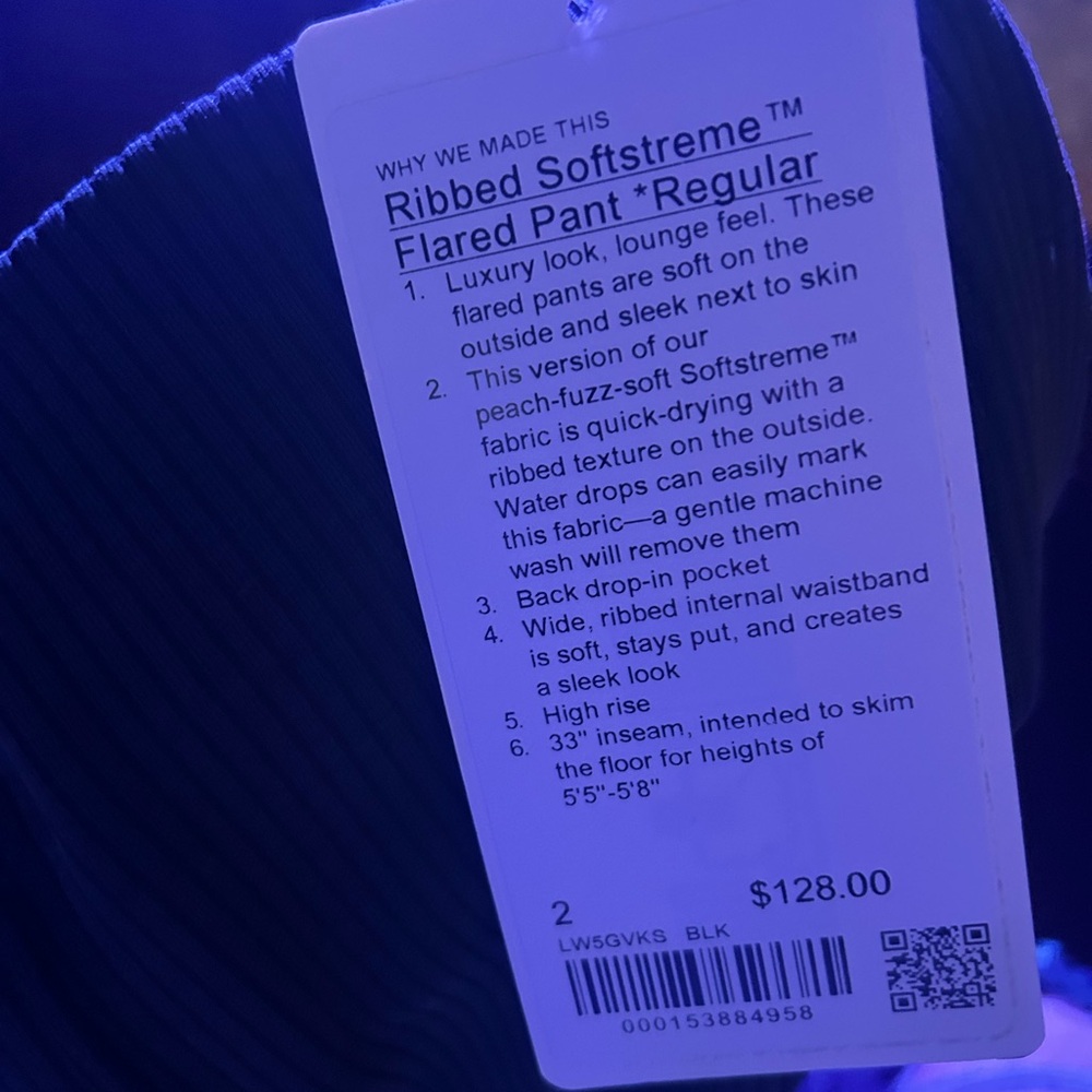 lululemon athletica Ribbed Softstreme Flared Pants - Black